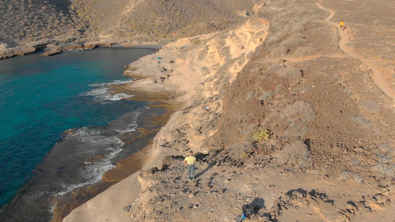 Hippie beach. La Caleta Tenerife. Mavic Air