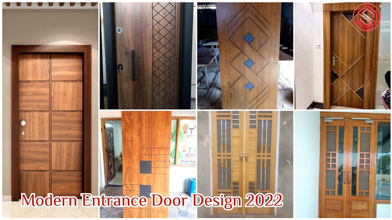 Modern Entrance 100+ Flush Door Design Single And Double - YouTube Modern Entrance 100+ Flush Door Design Single And Double - Youtube