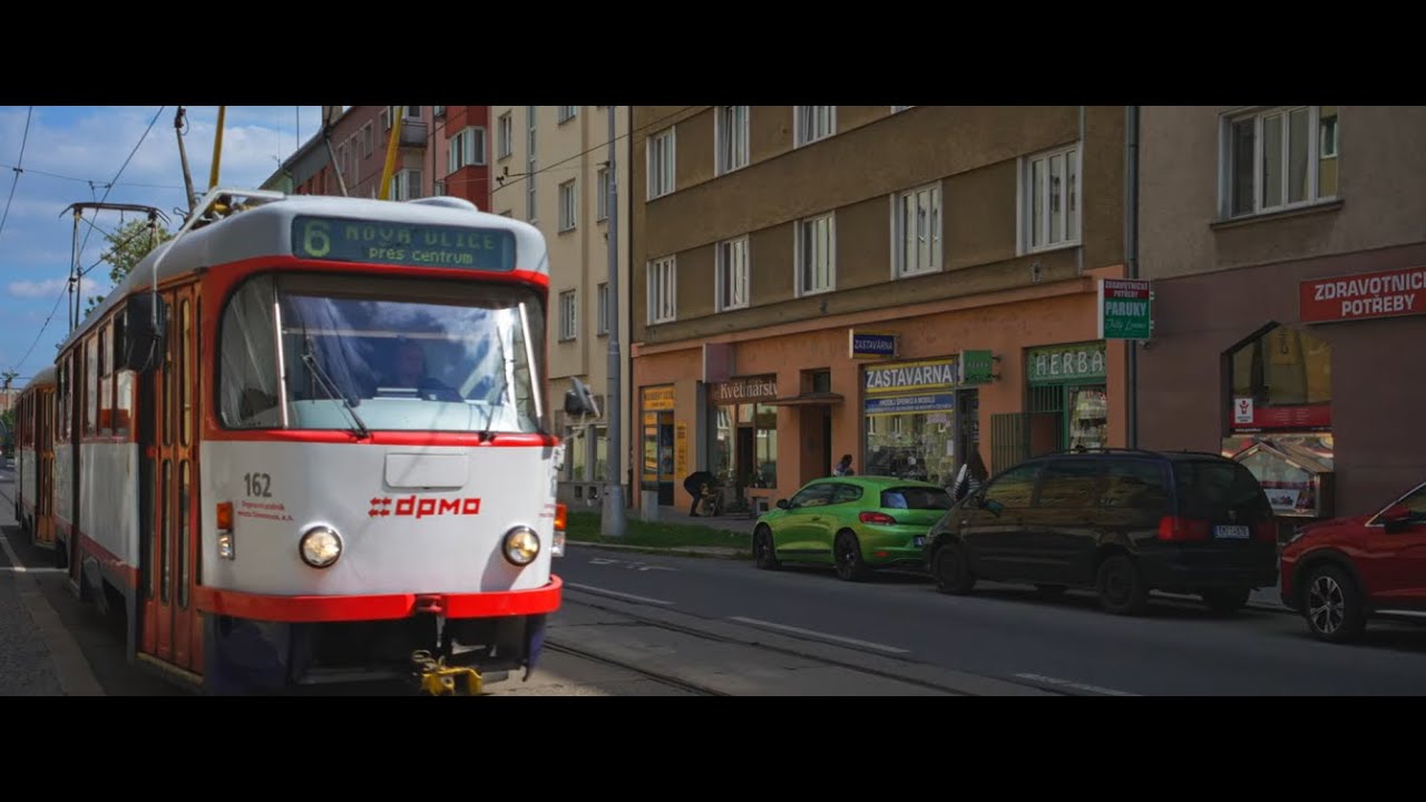 Czech Republic, Olomouc, tram 6 ride from U Bystřičky to Palackého