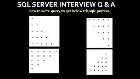 Print Pattern triangle in sql server | write query to print triangle in sql server | part 56