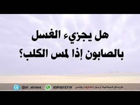 هل يجزيء الغسل بالصابون إذا لمس الكلب د عبدالعزيز الريس