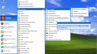 Menú Inici obrir i tancar programes
