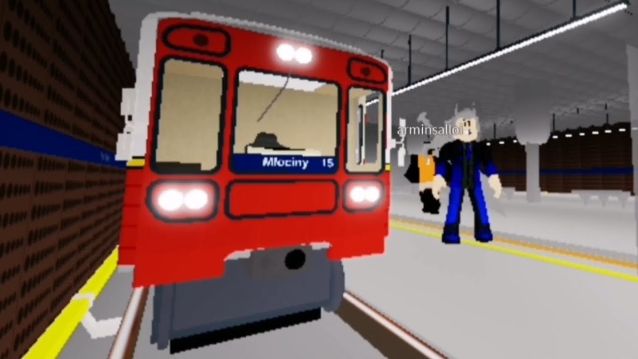 PRZEJAZD CAŁA TRASĄ LINII M1 W ROBLOX W KIERUNKU MŁOCINY (Warsaw Metro Roblox)