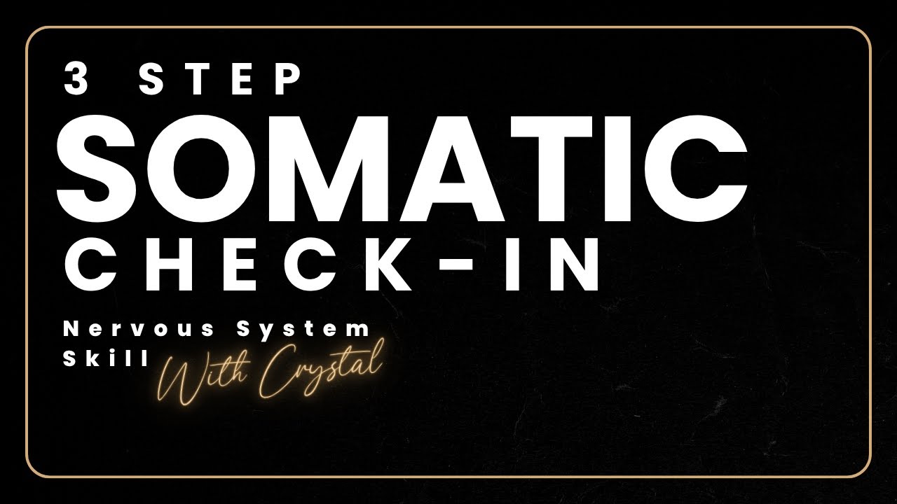 Somatic Check In Anxious, Tired, or Off? Try This 3-Minute Somatic Check-in | Nervous ...