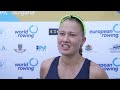 2025 European Rowing Championships - Medallist interviews - Sunday
