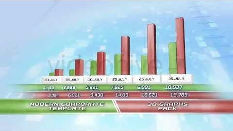 3D Bar Chart Infographic After Effect Template