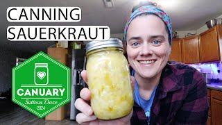 Canning Sauerkraut | CANUARY | Fermented Homestead