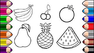 Fruit Coloring Page | How To Draw Fruits | Coloring Books For Children