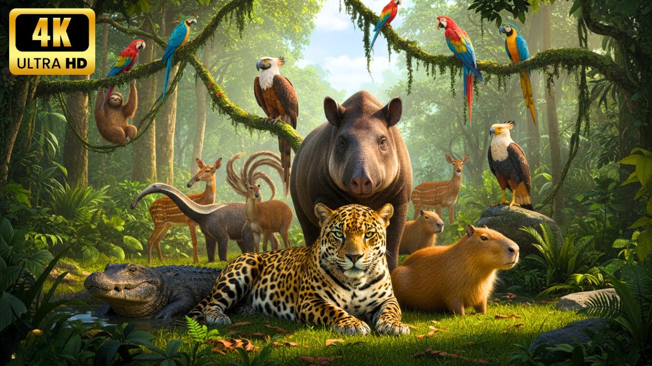 Дикая Африка 4K: Разнообразие дикой природы Танзании и Намибии \ Расслабляющий пейзажный фильм