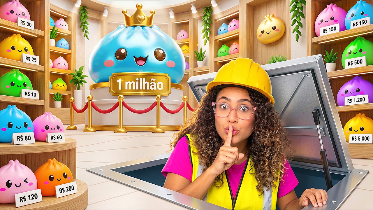 CONSTRUÍ UMA LOJA DE SQUISHY DE R$ 1 VS R$ 1.000! 🧸💎