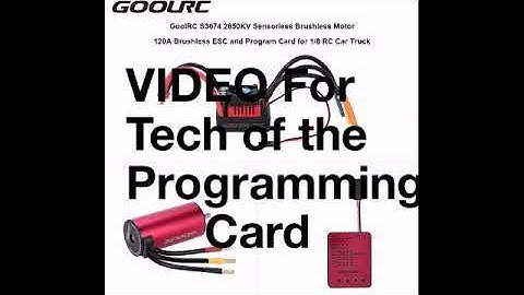 GoolRC 120amp, 2650kv and Program Card