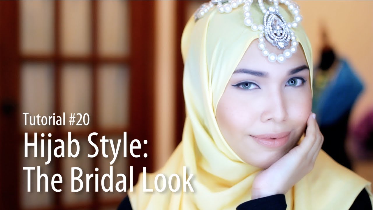 [Adlina Anis] Hijab Tutorial 20  The Bridal Look - YouTube