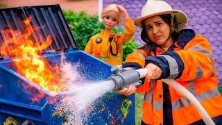 ¡Barbie intenta ser bombera! Aventura llena de acción
