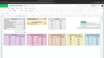 Build a sales incentive tracker in Zoho Sheet