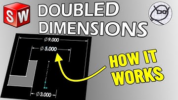 SOLIDWORKS Doubled Dimensions for Revolved Parts