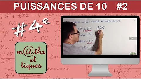 Quelle est l'écriture décimale de 10 au carré ?