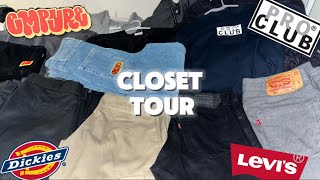 CLOSET TOUR | Pt: 1 (PRO CLUB, DICKIES, 501, EMPYRE & MORE