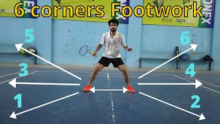 Badminton Footwork Training | 6 Corner Footwork