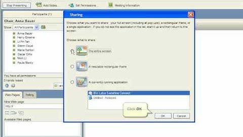 Sharing your screen with IBM Lotus Sametime