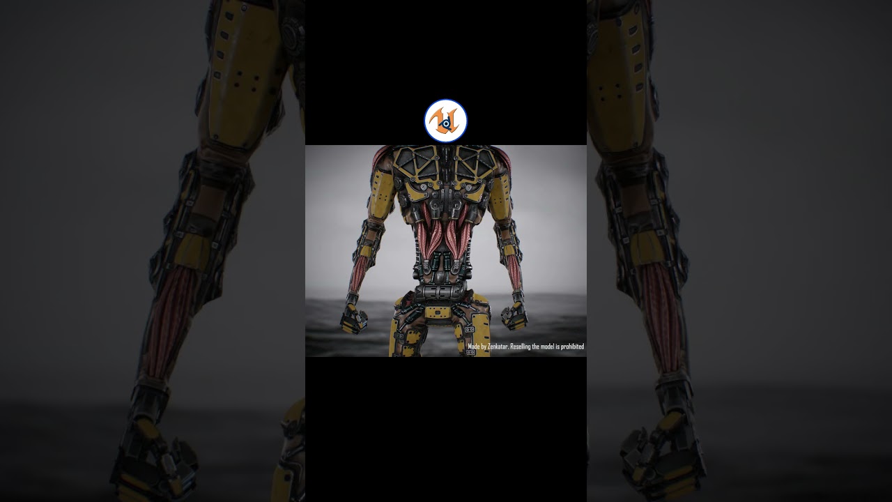 UPBGE - Robot Character Rigged Gameready Droid Unity Unreal Engine 