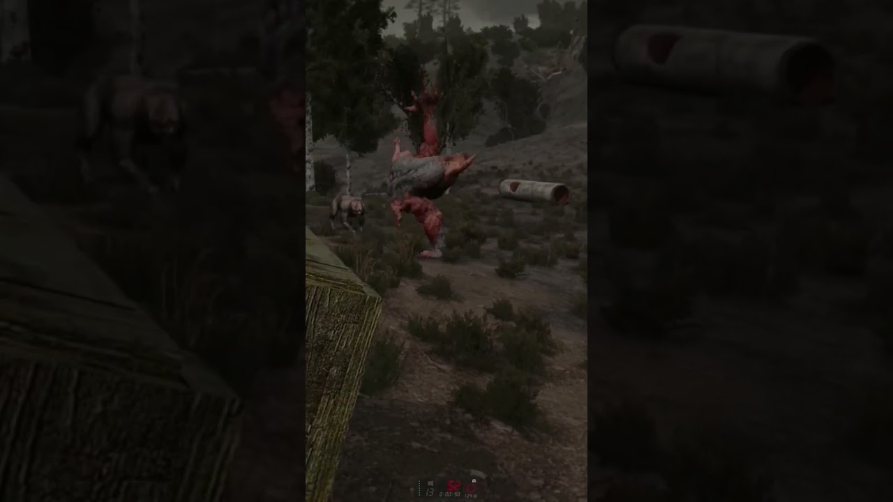 Химера швыряет псевдогиганта в STALKER GAMMA