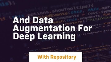 and data augmentation for deep learning