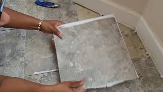 How to Cut Vinyl Tiles: Angled Cut