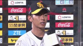 2017年6月11日 福岡ソフトバンク・今宮選手・山田投手ヒーローインタビュー