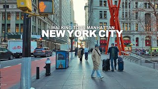 NEW YORK CITY TRAVEL 61  WALKING TOUR MANHATTAN, 5th Avenue, Broadway, SoHo, Wall Street, USA, 4K