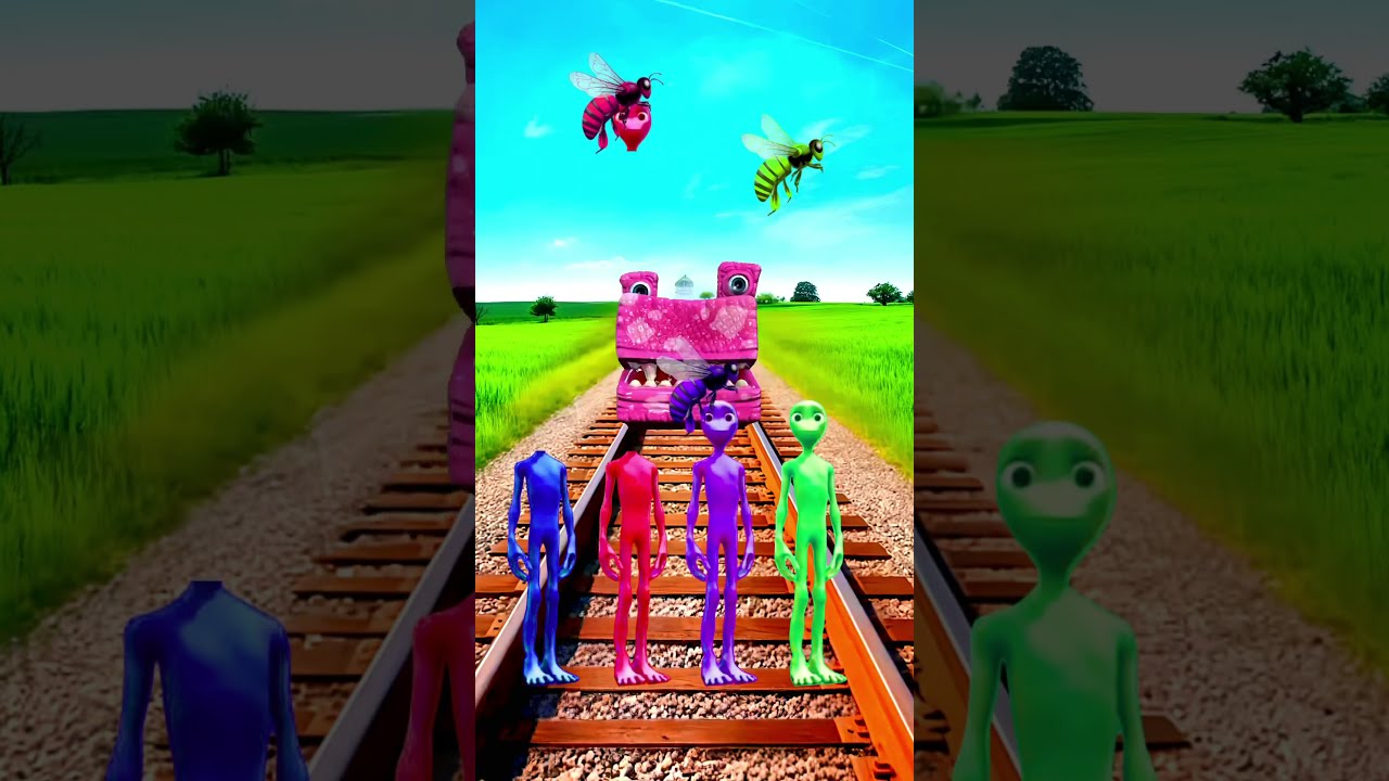 Equal Dame Tu Cosita 4 Different Colors Alien Dance Vs Pac Man Train Driver Tom Funny Video