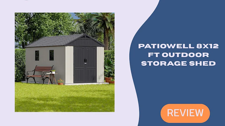 Patiowell 8x12 FT Outdoor Storage Shed – Durable Resin Garden Shed with Floor