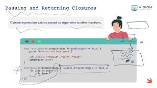 CH7-4-Closures: Passing  Closures | تطوير التطبيقات | لغة سوفت | Swift Programming screenshot 5