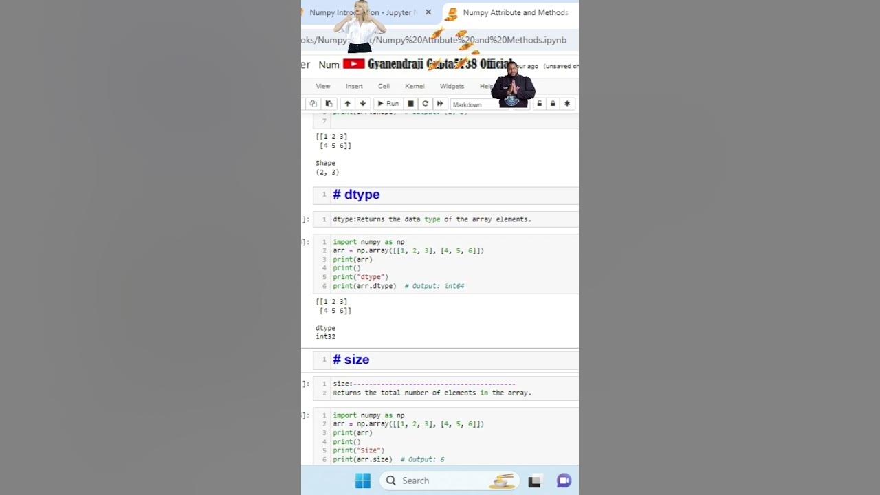 python numpy attributes & method #python #numpy #shorts #trending # ...