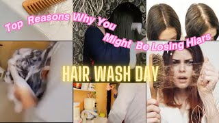 My Hair Wash Day Routine |Hair fall reason |how to wash your hair properly |keratinstraight |WASH