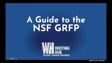 Grad + Undergrad Workshop: The NSF GRFP