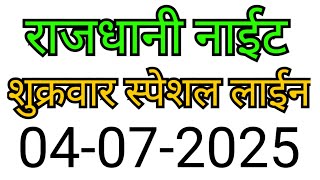 RAJDHANI NIGHT MATKA TRICK 04-07-2025 | BY NG SATTA