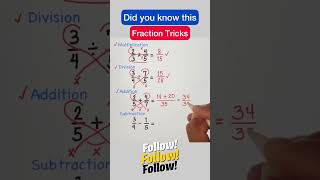 Did you know this Fraction Tricks #math #mathematics #mathstricks #maths #mathhacks screenshot 4