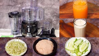 झटपट करें सब्जियां कद्दूकस, कट और स्लाइस | AGARO Grand Electric Food Processor