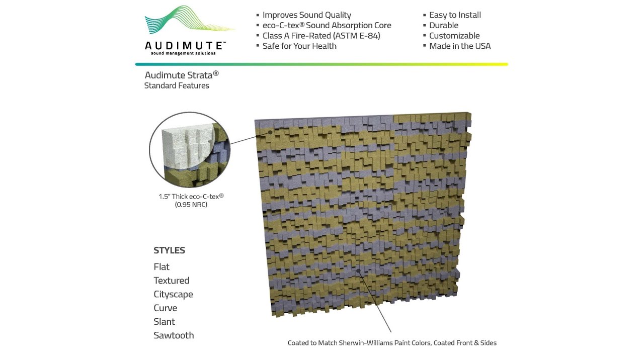 Audimute Strata® - Standard Features