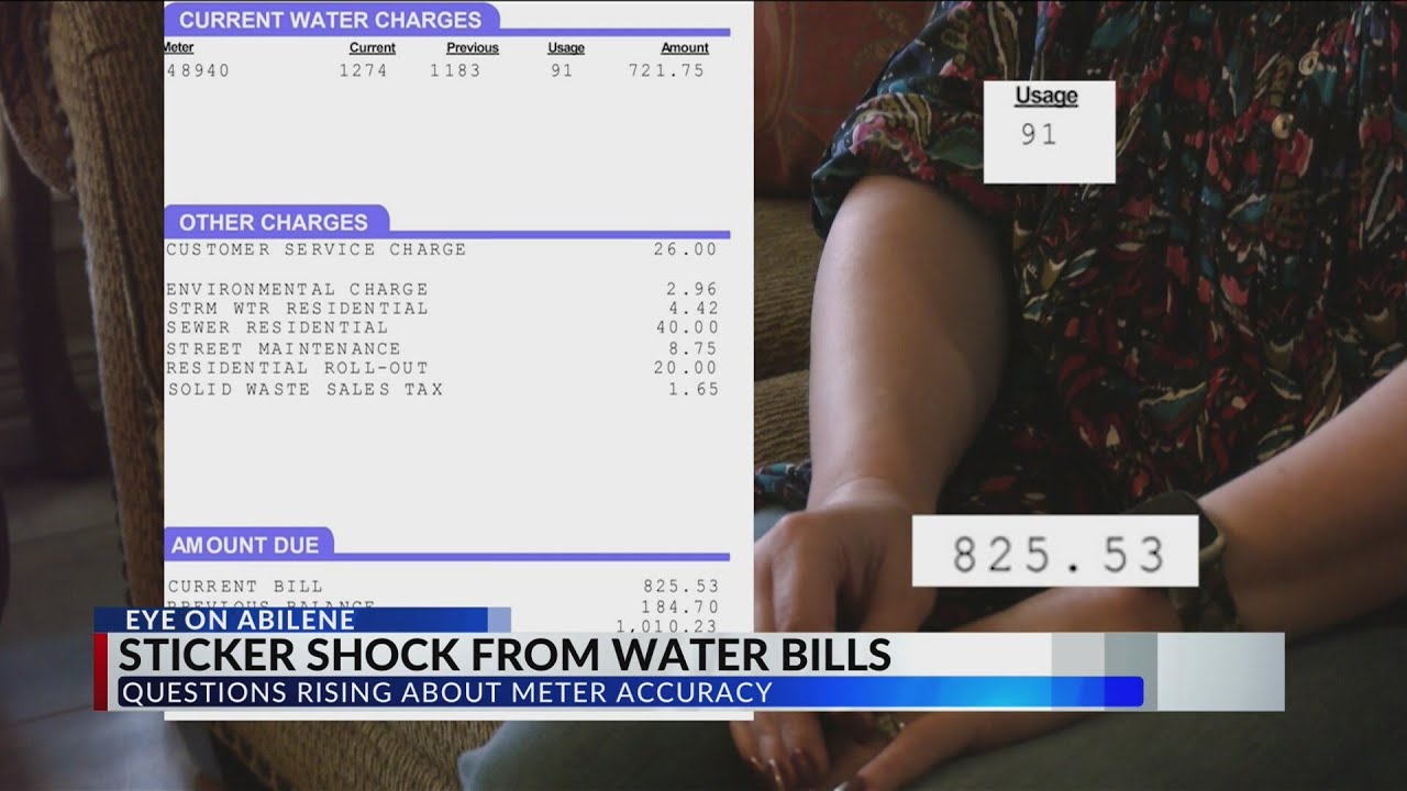 'That's a startling number to receive on your water bill': Abilene