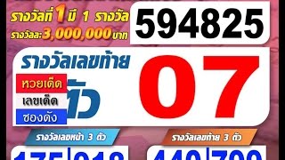 ตรวจหวย ผลสลากกินแบ่งรัฐบาล งวดวันที่ 1 ตุลาคม 2558