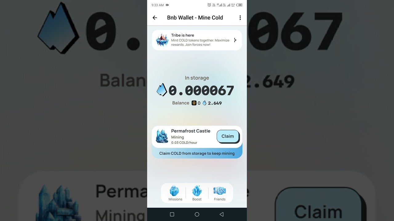 How to Mine Cold coins 🥶 on BNB Wallet on Telegram.... 