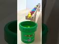 Marble Run ASMR ☆ One meter Wave Ramp, Mario Earthen Tube Case #shorts #marblerun @onemarblerun