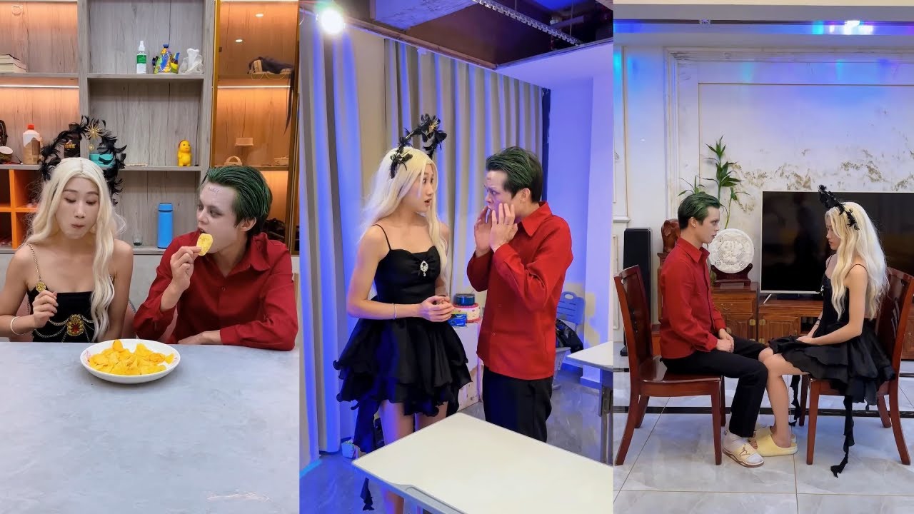 黑天使和小丑想到了什么？#天使#小丑