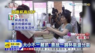 20150616中天新聞　杯高應變SOP　超商搬3規格咖啡機