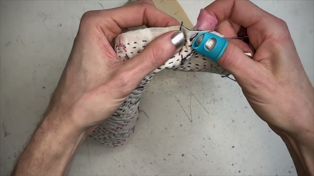 Using A Palm Thimble For Sewing Seams