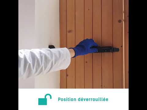 Verrou-clic sécurité pour crochet de volet à crémaillère - noir TORBEL