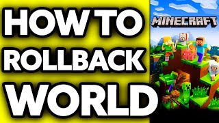 How To Rollback Minecraft World (2025) - Step by Step