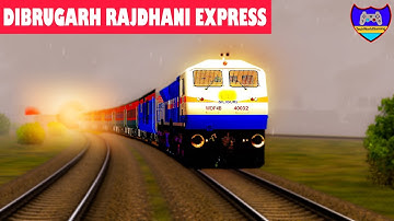 Dibrugarh Rajdhani Express skipping Kamakhya at Rainy Day in MSTS Open Rails