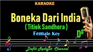 Boneka Dari India (Karaoke) Titiek Sandhora Nada Wanita/Cewek Female Key D#  Tembang Kenangan